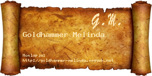Goldhammer Melinda névjegykártya